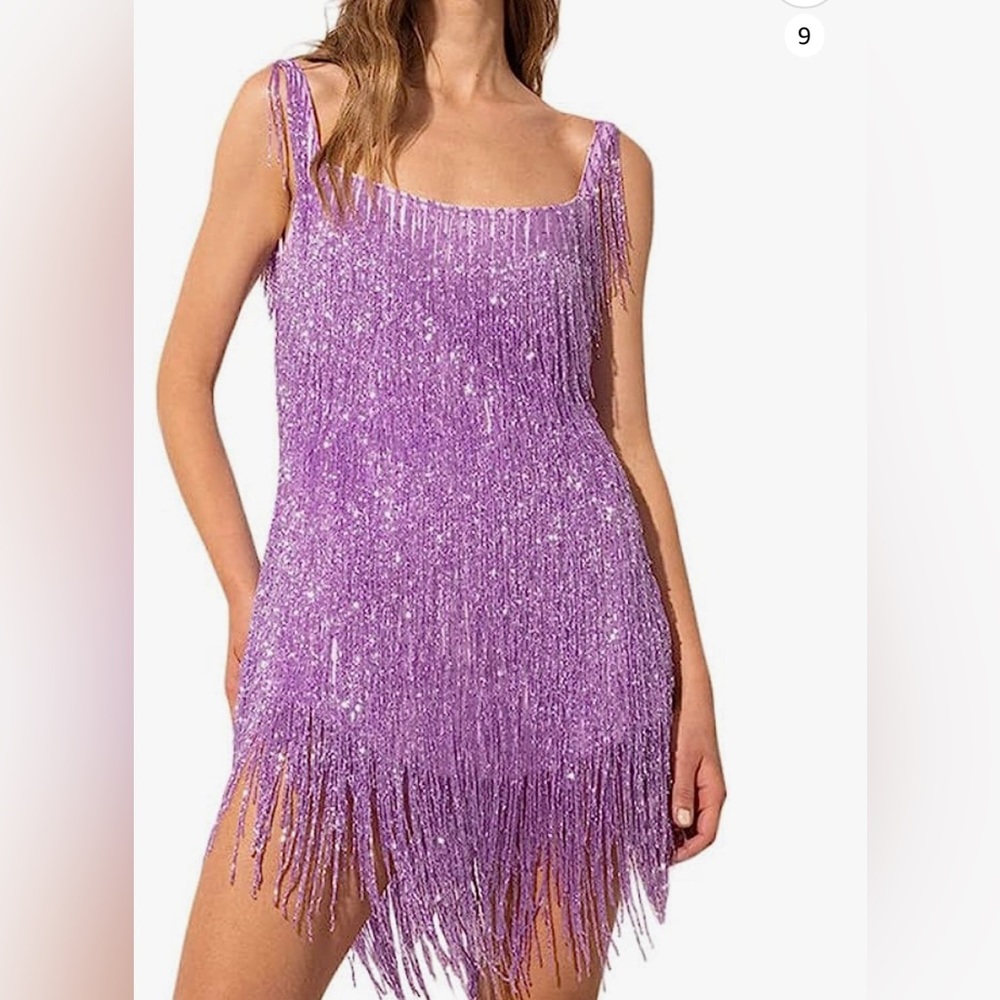 NEW Purple Sequin Dress/Bodysuit